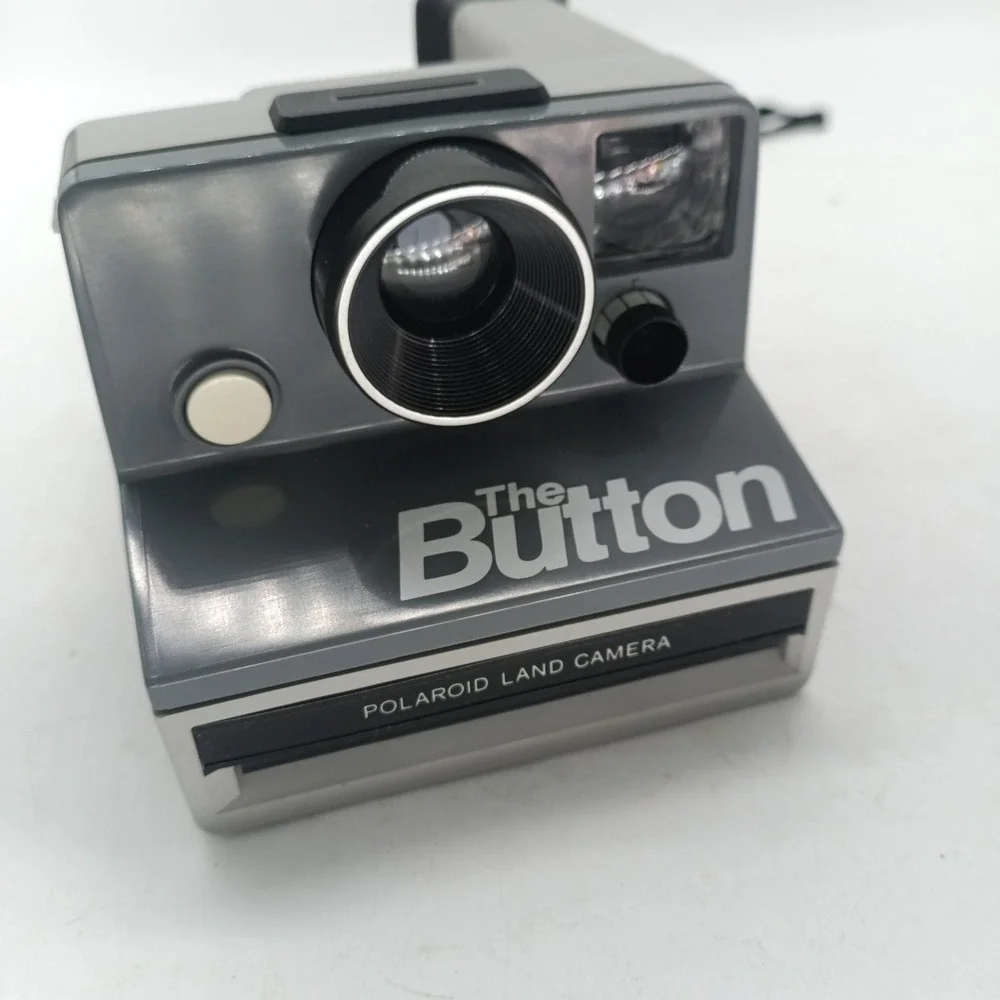 Polaroid The Button Land Camera Vintage SX-70 Instant Film Camera Gray a7